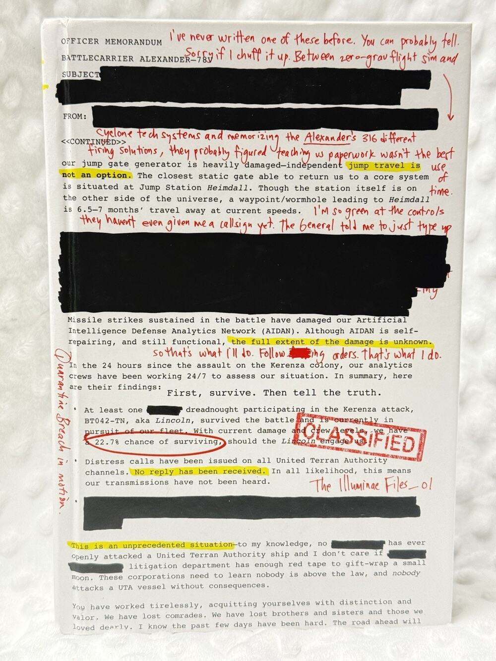 The Illuminae Files: Illuminae by Jay Kristoff & Amie Kaufman- Hardcover 1st NEW